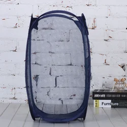 New Custom Folding Laundry Storage Basket Organizer Collapsible Mesh Laundry Basket