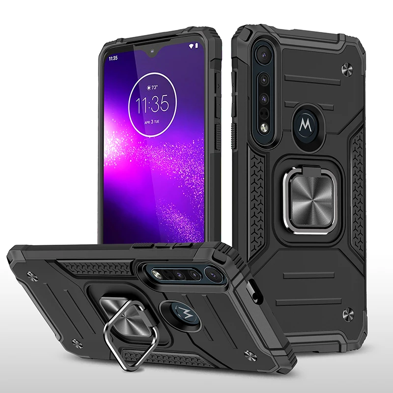 Высококачественный чехол для телефона MOTOROLA ONE Macro / G8 Plus / G8 Play, чехлы с магнитным кольцом и подставкой
