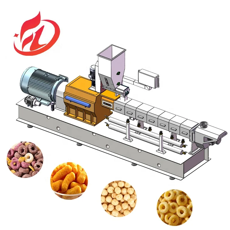 Multi-functional Corn Puffed Snacks food Extruder Machine Production Line