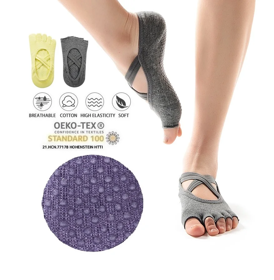 Women Non Slip Barre Ballet Socks Non Skid Grip Pilates Half ,Full Toe Best Yoga Half,Full Toe Yoga Pilates socks