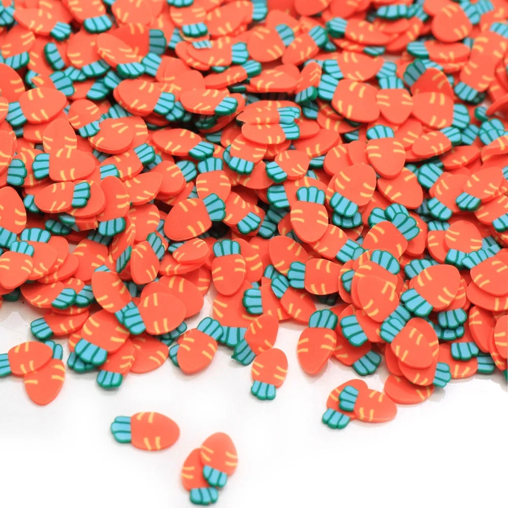 
Carrot Vegetables Shape Polymer Clay Sprinkle For Phone Decoration Scrapbook Shaker Card DIY Slime Filler 