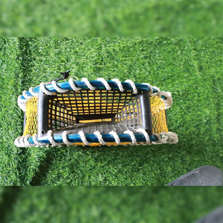Professional Factory 3 big holes Korea Crab trap folded Fishing Trap Spring Cage Crab Pot
