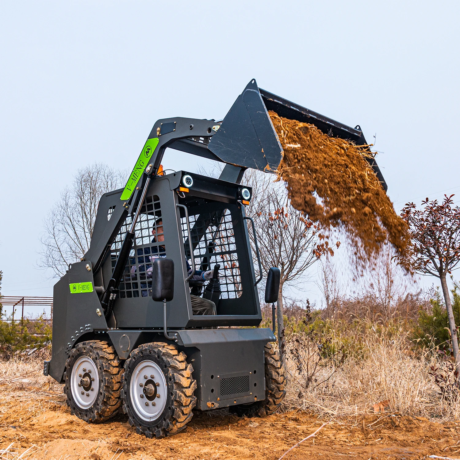 Cabin skid steer loader similar with Toyota 5SDK5 Skid Steer Loader