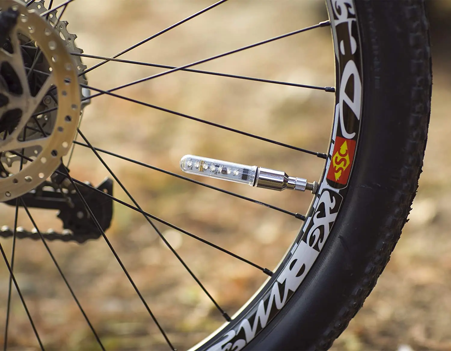 Light and Motion Sensor 7 LED Flashing 30 Mode Waterproof Bicycle Wheel Tyre Tire Valve Stem Cap Lights For Night Cycling Safety