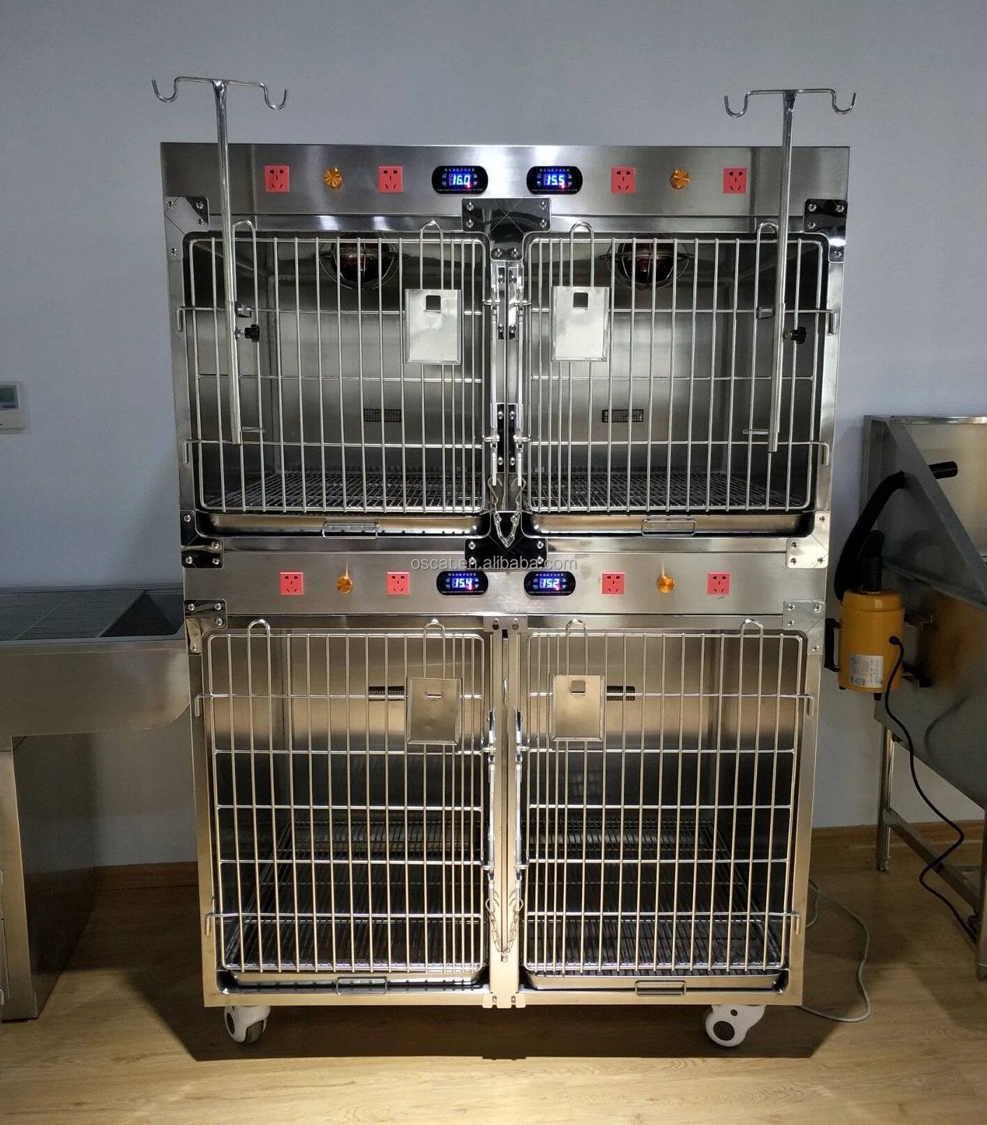 OSCAT EUR PET High Quality Professional Equipment Veterinary Pet ICU cage animal pet with temperature control and oxygen