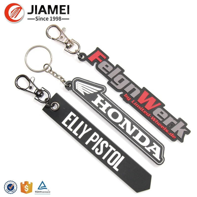 Wholesaler Customized Silicone 3D logo Key Chain Rubber Soft PVC Keychain for Promotion Gifts