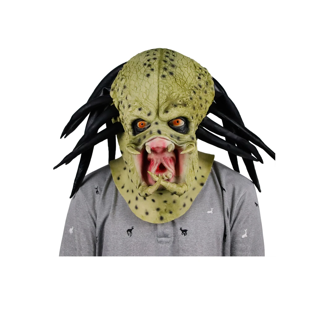 
Molezu Custom Halloween Carnival Latex Halloween Mask Cosplay Costume Horror Cask Aliens vs. Predator Mask 