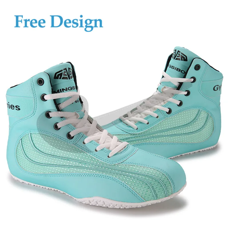 Custom Fitness Professional High Top Breathable Oem Odm Mens Boxing Shoes Wrestling Boots