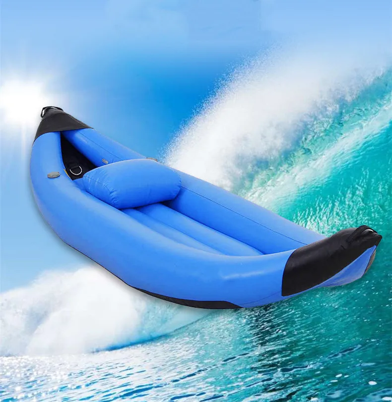1person pvc rowing boats kayaks popular inflatable 11ft skiff boat kayak wholesale custom