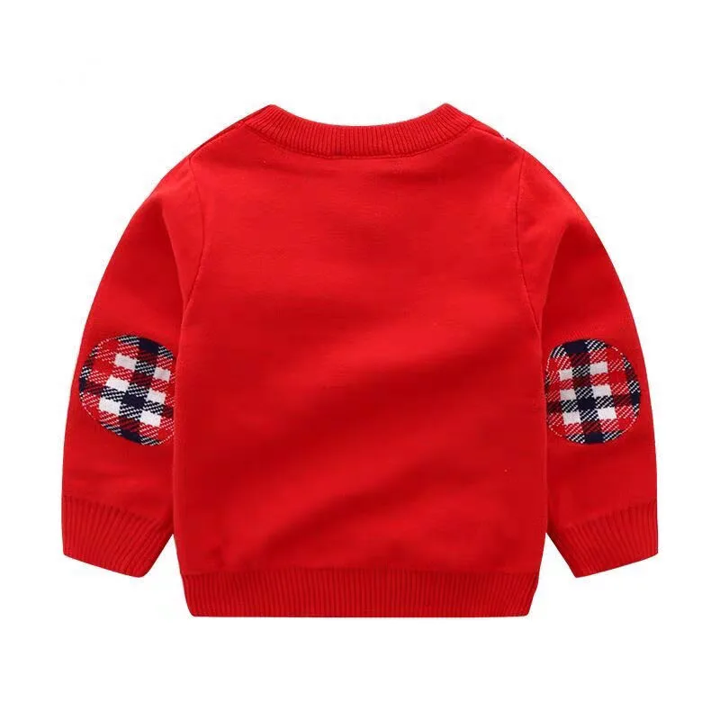 
OEM factory high quality new design 100% cotton Knit jacquard sweater boys 