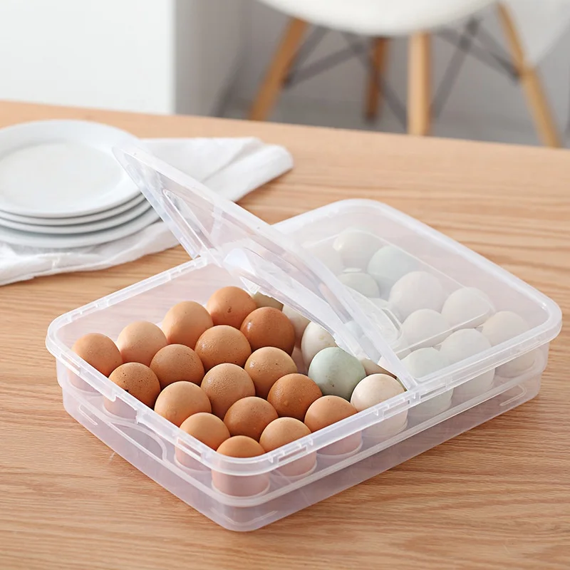 
Storage Plastic Refrigerator Eggs Box Case Container Transparent Egg Carton Kitchen Tool Quail Egg Tray 