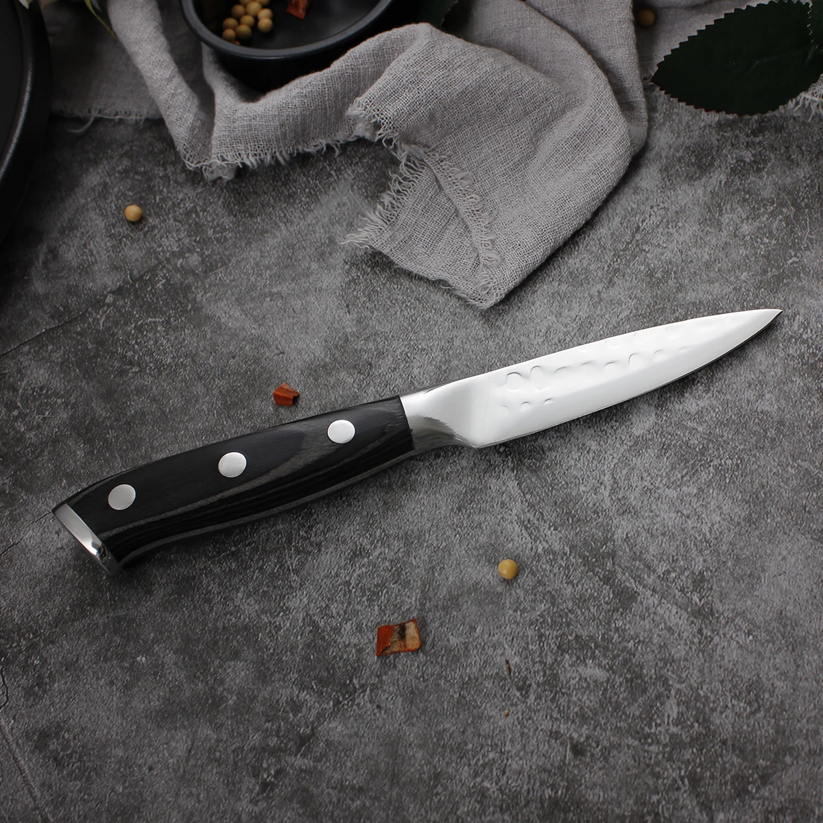 3.5 Inch Forge Handle Stainless  Steel Kitchen Fruit Vegetable Paring Knife
