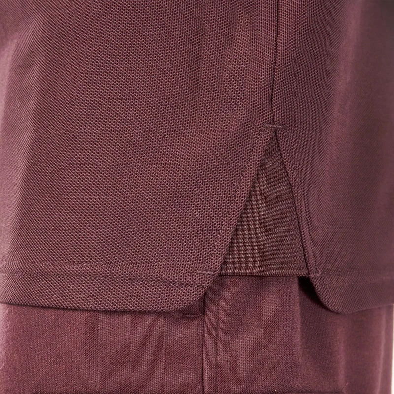 High Quality Mesh Fabric Side Split Golf Shorts Sleeve Men Gym Polo T Shirts Custom Logo Knitted Fabric Print Pattern Breathable