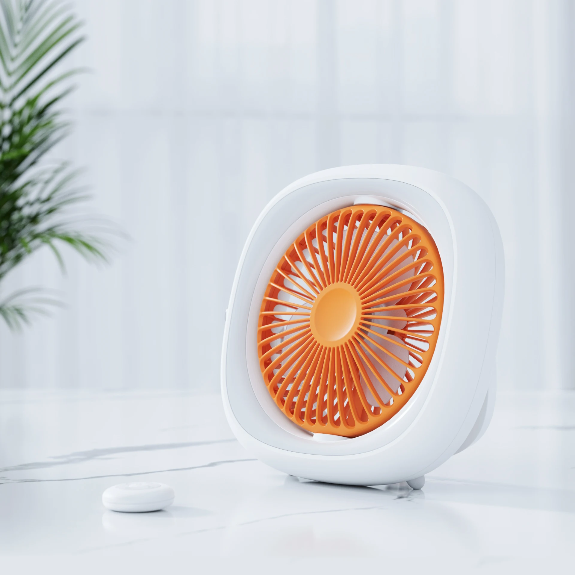 Outdoor Desk Hanging Fan Foldable Dc Brushless Fan New Design Small Folding Rechargeable Cooling Table Fan With Led Light