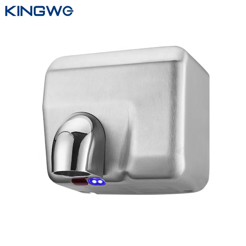 High Efficient Stainless Steel 360 Air Revolving Nozzle Electric Automatic Hand Dryer For Public Toilet