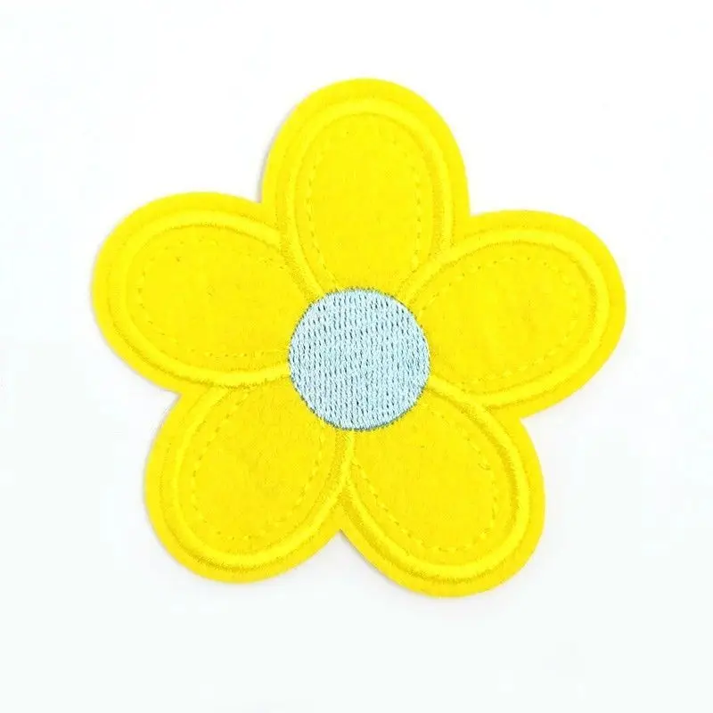 Custom Pretty Flowers Embroidery Patches Plants Design Custom Patches Embroidered Badges