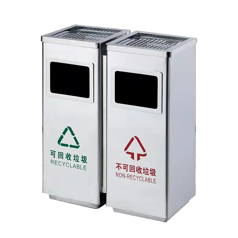 Ashtray For Public PlaceHotel Lobby Trash Can Stainless Steel  Bin Waste Bin