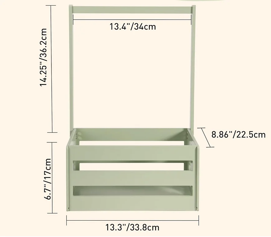 JUNJI Wooden Baby Shower Crate Closet with Handle Baby Basket Welcome Box for Newborn Boys Girls Pregnancy Gifts for New Parents