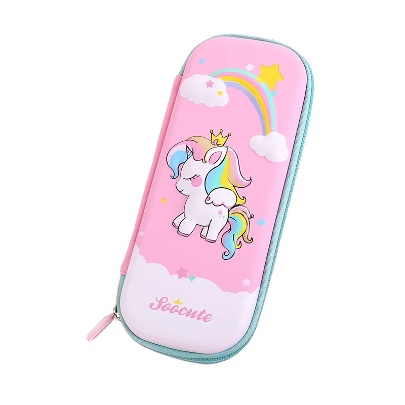 customized semi waterproof pop leather eva pen bag school pencil case