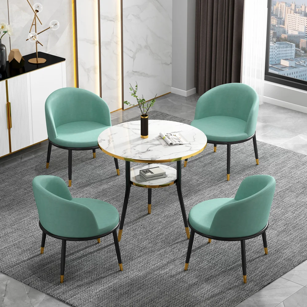 Modern Interior Decoration square quart retail space saver dining table