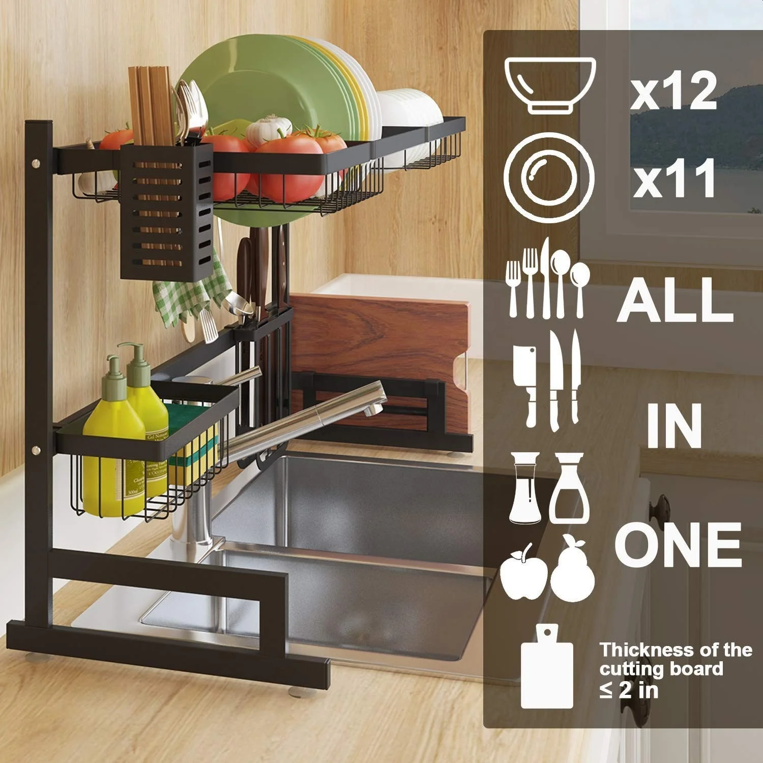Customized Drying Rack Over Sink Kitchen Organizer Kitchen Shelf DRS333
