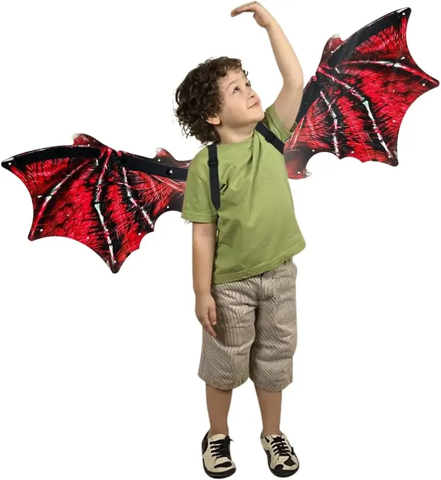 2023 Hot sales Electrical Dinosaur Wings with Light Sparkling Glowing Wings for Dinosaur Toys Halloween Gift