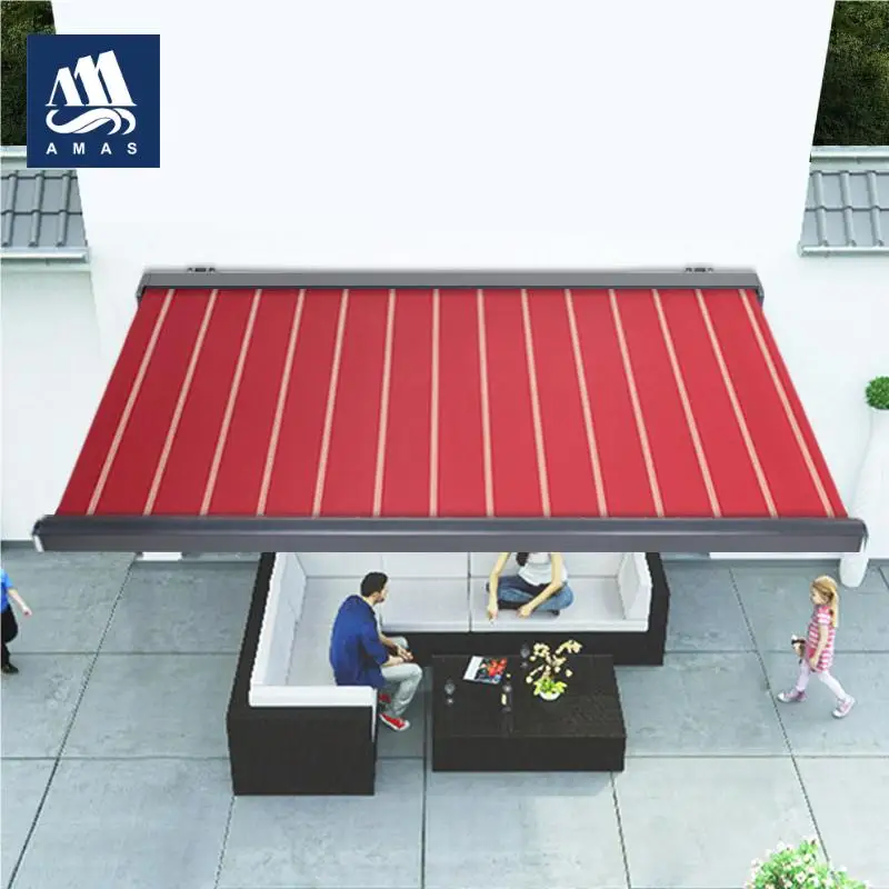 Outdoor Sunshade Aluminum Patio Motorized awning Manual Control Retractable Full Cassette Awning retractable awning for sale