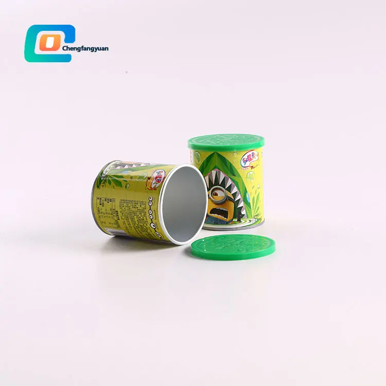 Biodegradable food grade cardboard cylinder box Aluminium Foil Round Packaging Paper Tube Paper Tubes Packaging for Biscuit