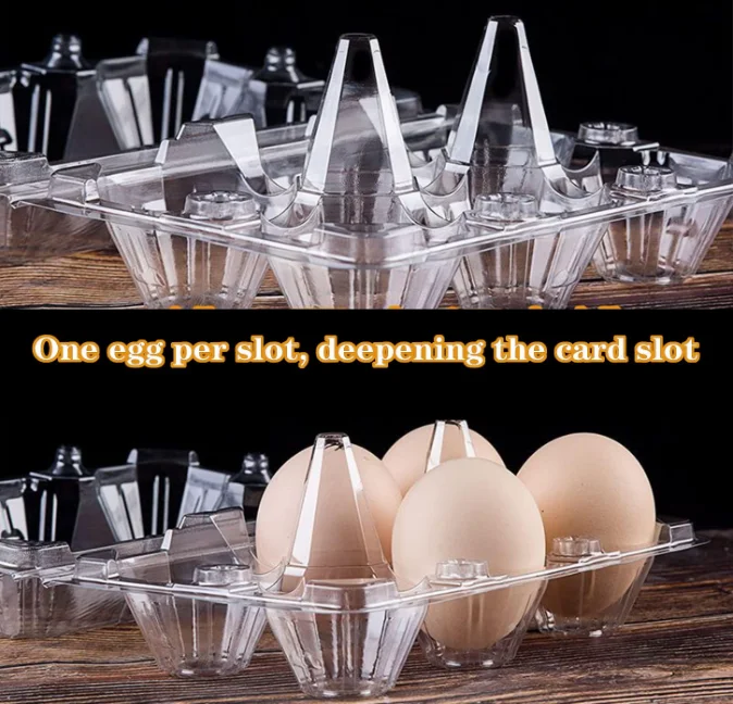 Plastic Clear Egg Carton for 8 Eggs, 20packs Egg Tray Reusable Medium Size Egg Cartons Perfect, Clear Empty Chicken