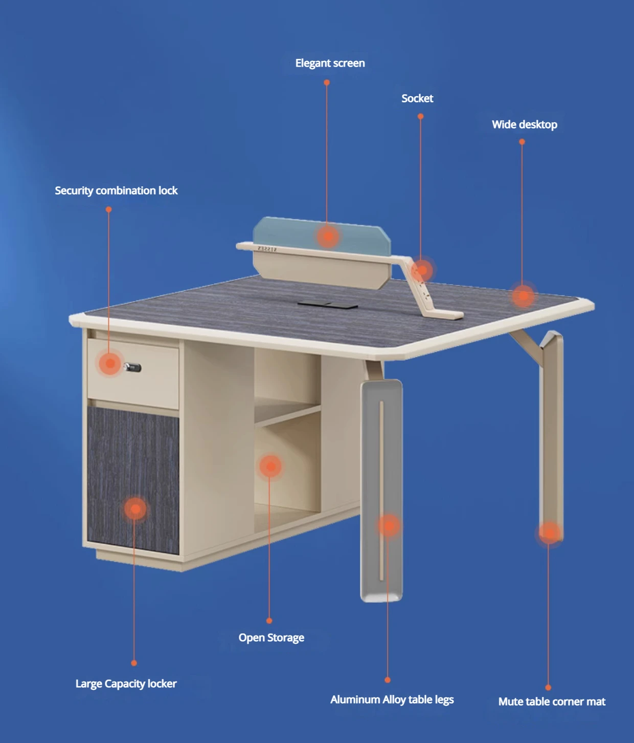 Modern modular office partition call center 2/4/6 people office cubicle workstation