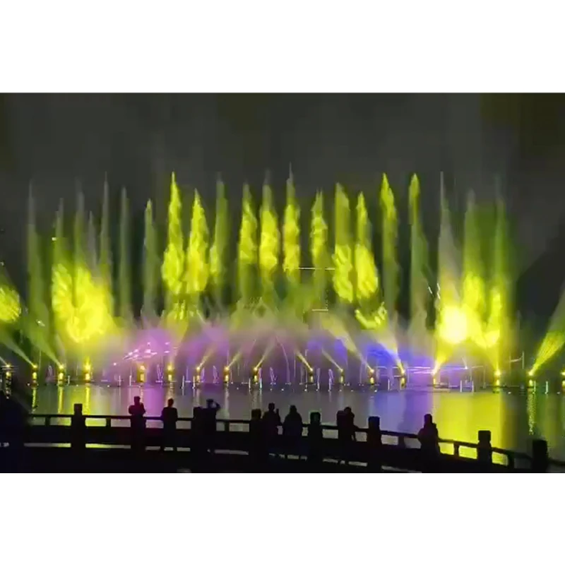Открытый волшебный 3D Голограмма фонтан музыка танцы водный экран фонтан шоу