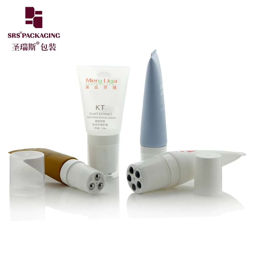 Hot Sale Eco Friendly Plastic Empty 5 Steel Roller Cosmetic Packing Tube For Skin Care