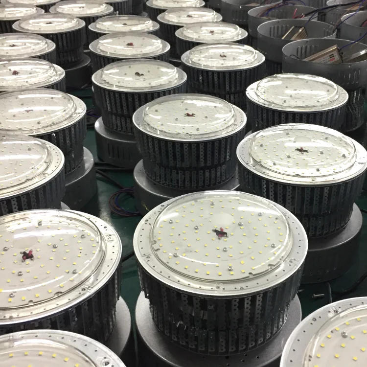 
High light factory lighting round shape indoor ceiling mounting 100w 150w 200w 250w led high bay lighting 