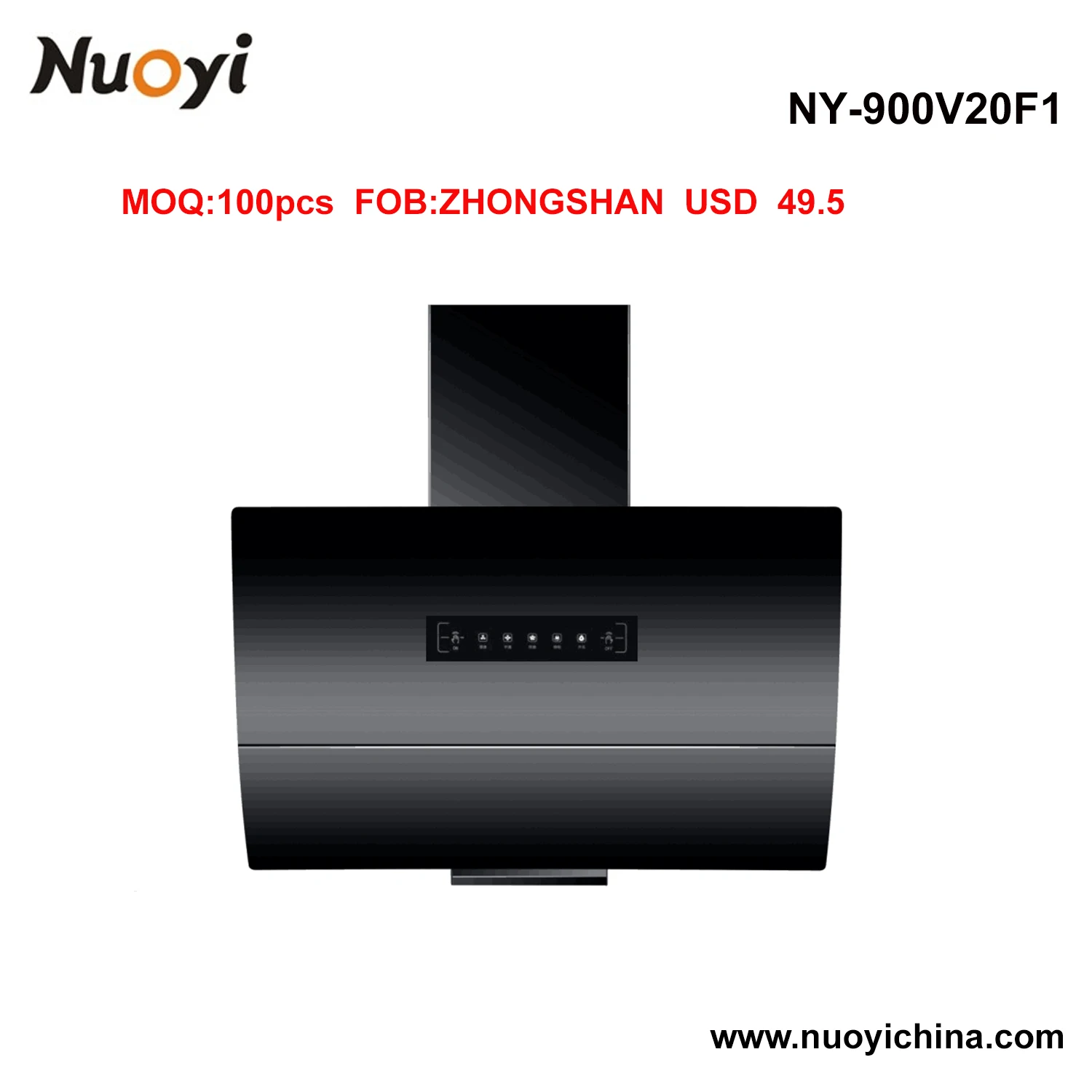 tempered glass /activated carbon filter stainless steel commercial kitchen hood decorative