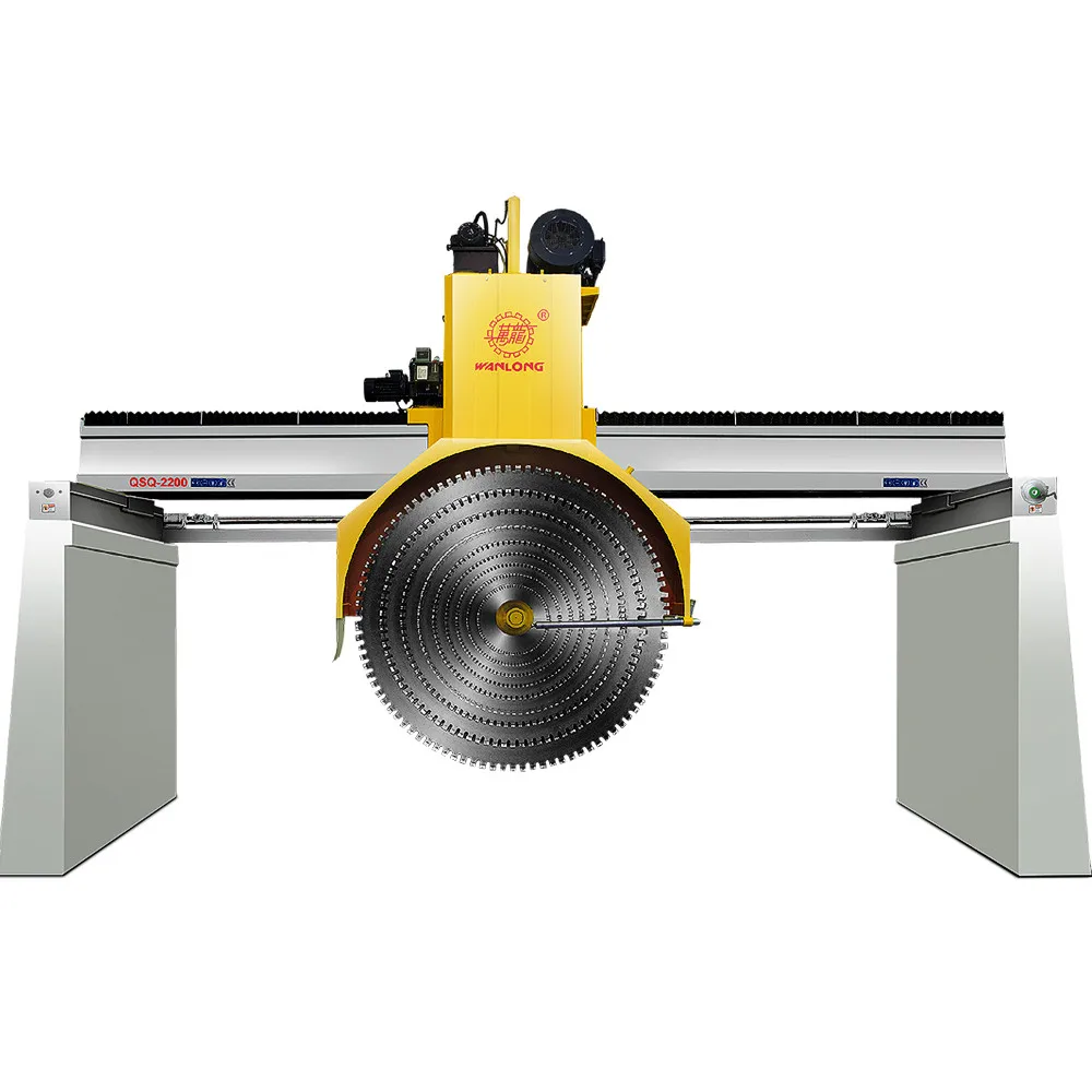 Top Quality WANLONG QSQ-2500B Hydraulic Granite Marble Multiblade Quarry Stone Block Cutting Machine for Egypt