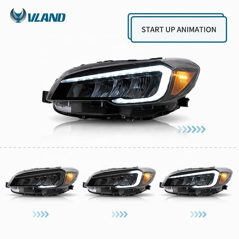 VLAND Factory Full LED Headlights For Subaru Impreza WRX VA STI Head Light Lamp 2015-UP With Sequential & Welcome Breathing