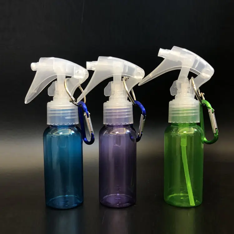60ml 80ml Pet Transparent Round Shoulder Flat Mouse Spray Trigger Head Hook Bottle Mouse Spray Bottle