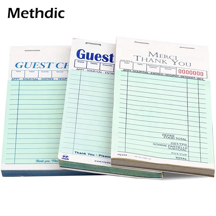 Custom-made Checklist Book Guest Check Waiter Order Pad