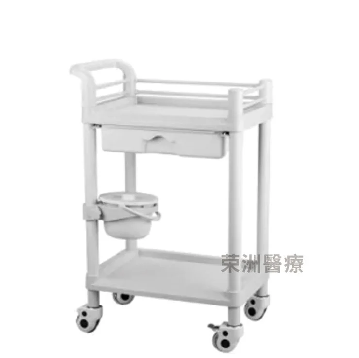 factory best sell Hospital Furniture Cheap price Multifunctional 2/3 Layers ABS medical trolley with 0/1/2 drawers