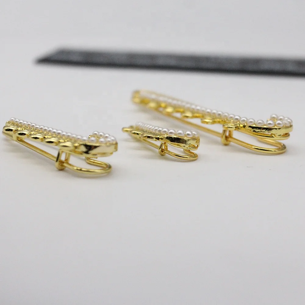 8 cm 4 cm 5 cm Pearl Baby Pin loops For Kids Small Tinny Pearl Safety Pin Islam Allah Mashallah Charms Brooch For Children