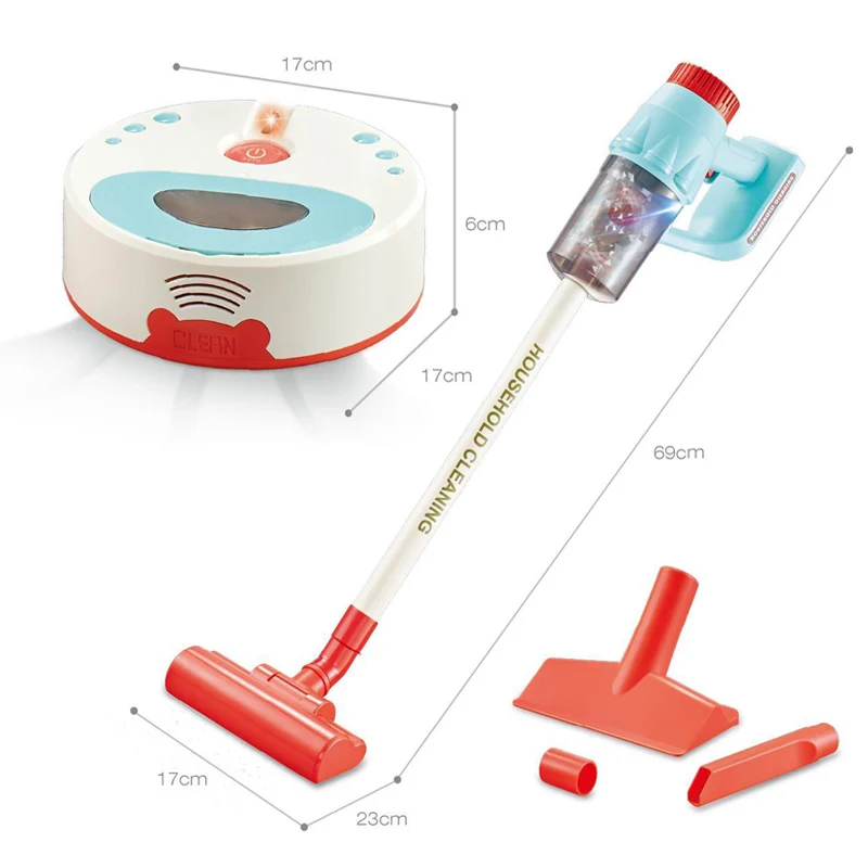 Hot Sale New Indoor Pretend Play Cleaning Toy Vacuum Mini Simulated Electric Vacuum Cleaner Toys