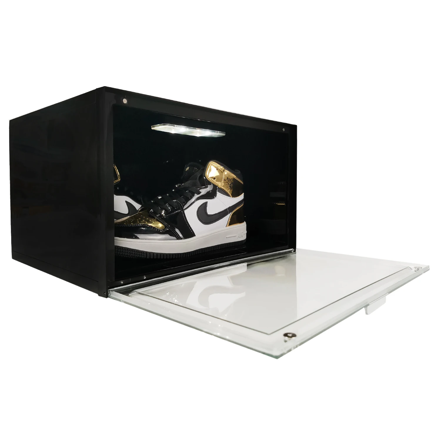 
AJ shoe storage sneaker box with led lights 