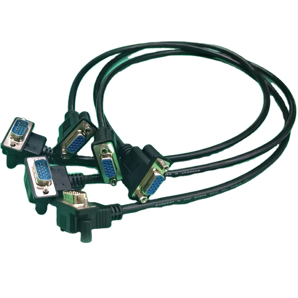 VGA Extension DB15 Male to Female Extender Elbow Angled Monitor Cable