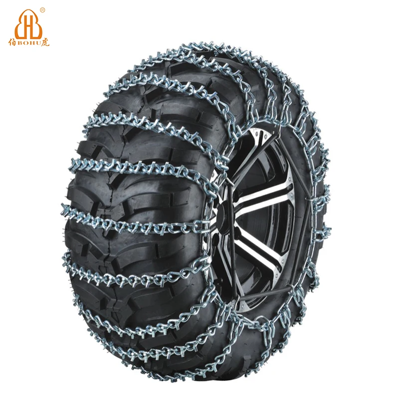 BOHU chain manufacturer alloy steel ATV chain zinc plated anti-skid snow mush chain for wheels