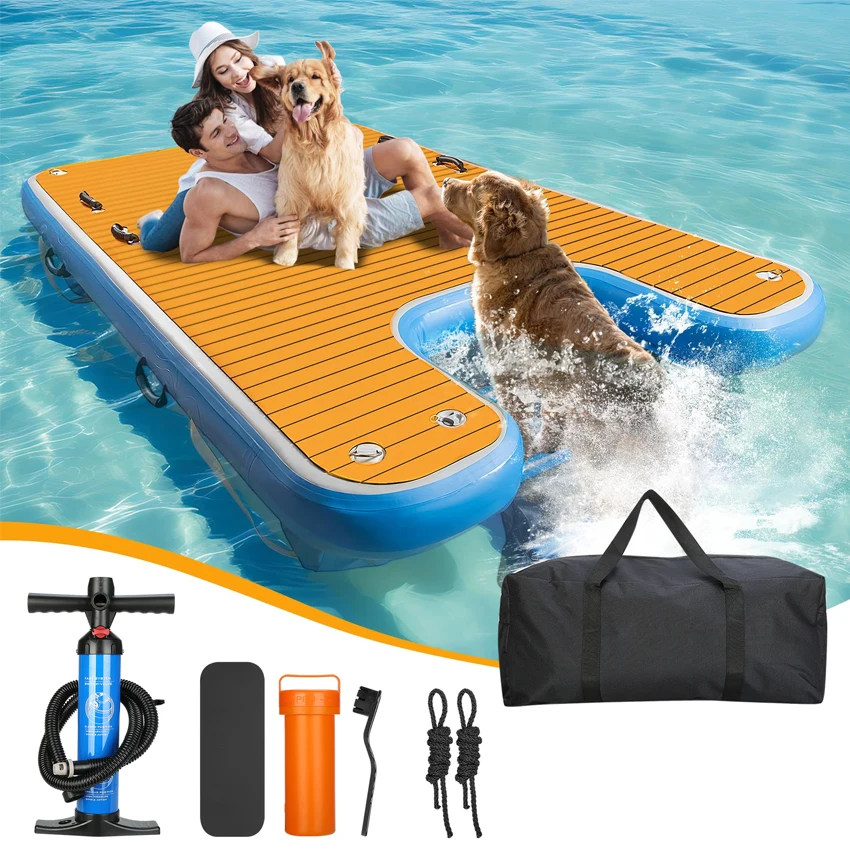 Factory Wholesale Pvc Inflatable Water Ladder Ramps Dogs Steps Foldable Inflatable Pool Dog Ramp For Dock