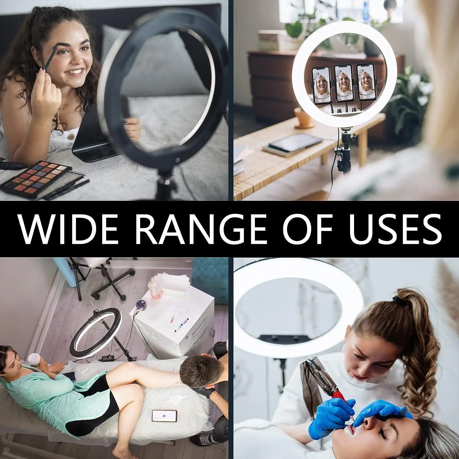 14 18 21 inch LED Makeup Selfie Ring lights 3000-6500K Professional photography led 18 inch ring light with tripod stand remote