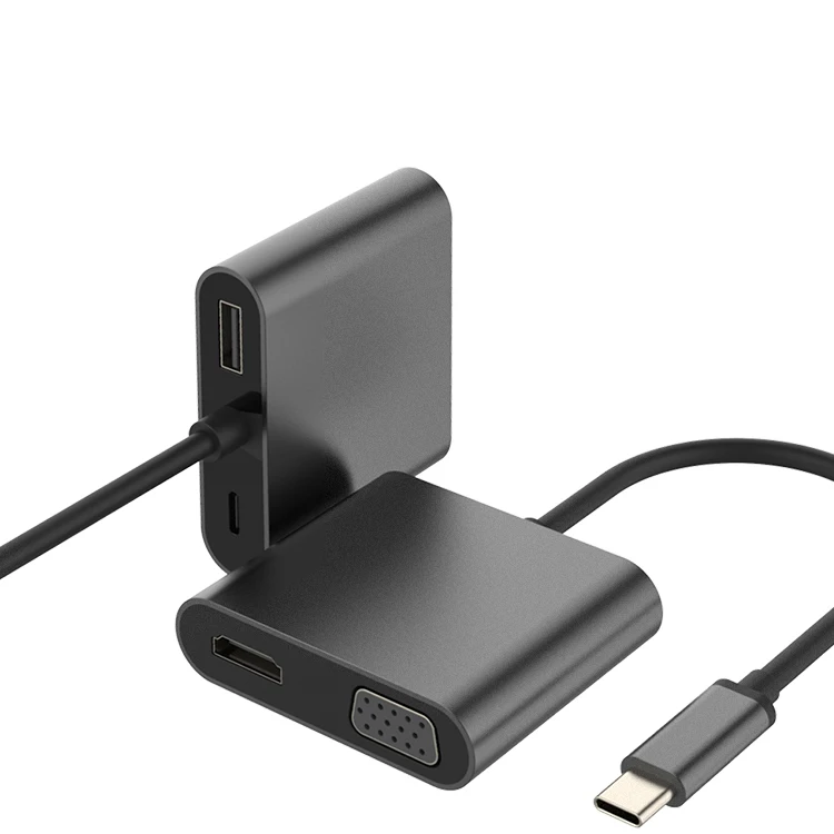 USB-C Hdmi Digital AV Adapter Charging and Connecting Type-C to HDMI USB 3.0 4K Multiport Adapter