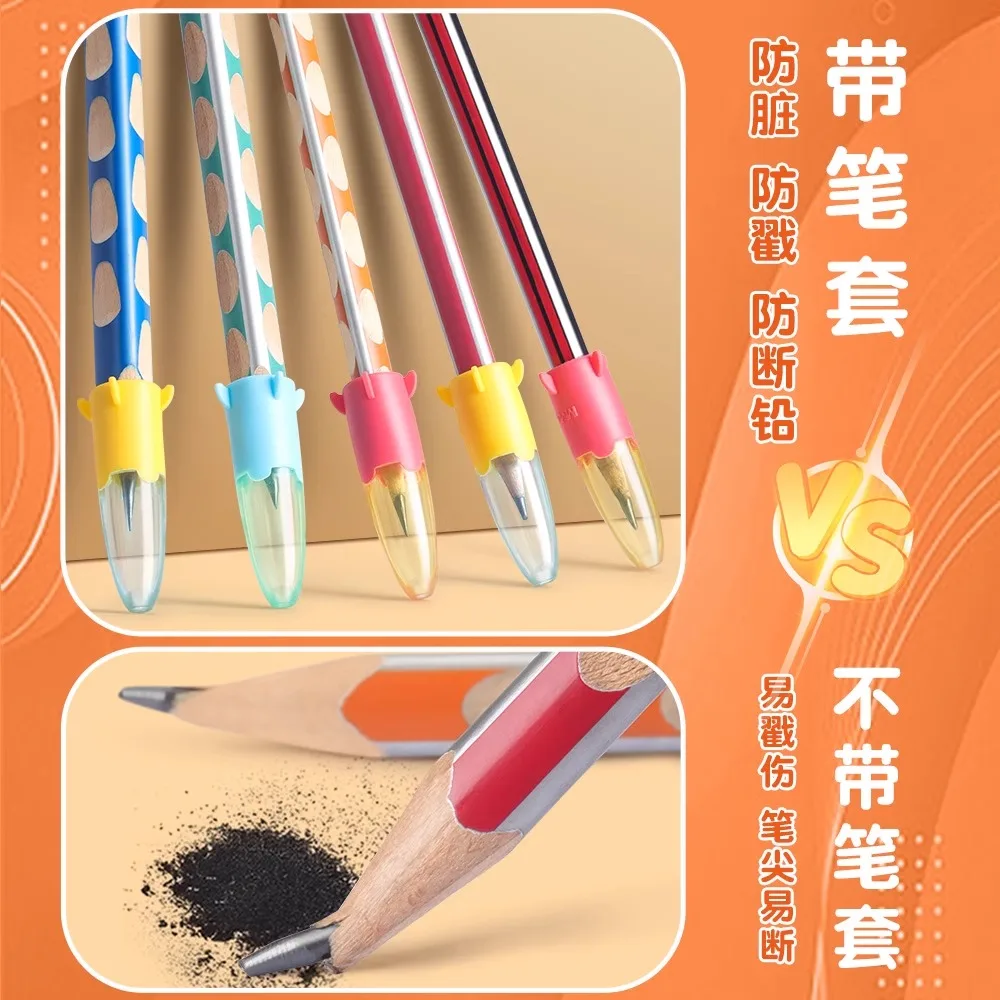 M&G Custom 5pc/set Plastic Pen Cap Cartoon Rocket Shape Pen Cap Pencil Jewellery Pen Cap