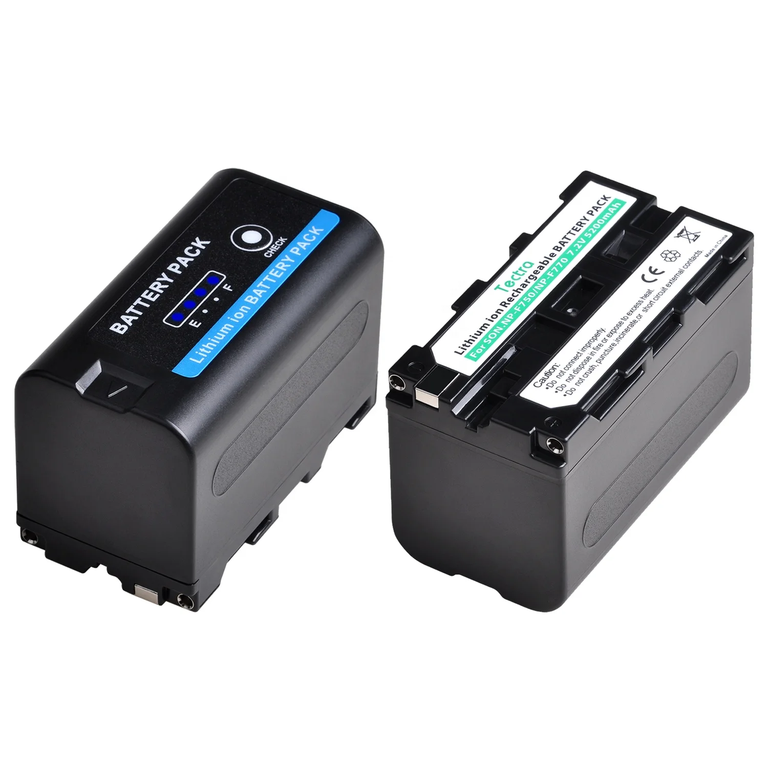 
Tectra NP-F770 NP-F750 NPF770 f750 Li-ion Battery with LED Power Indicators For Sony NP F970 F960 F550 F570 QM91D CCD-RV100 