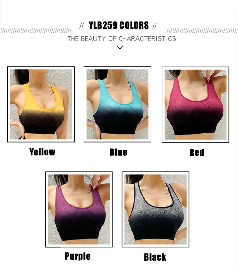 FREE SAMPLES Fashion Ombre Plus Size Sports Bra And Leggings Set Womens Seamless Sports Leggings